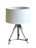Tischlampe Tripod Schirm weiss
