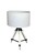 Tischlampe Tripod Cube weiss