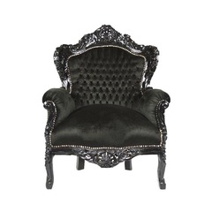 Barock Sessel schwarz