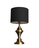 Tischlampe Schirm schwarz