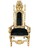 Barock Sessel Thron Loewe gold schwarz