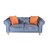 Sofa Chesterfield blau schwarz