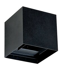 Wandleuchte Würfel schwarz