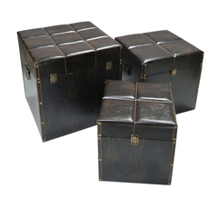Hocker, Sitztruhen braun