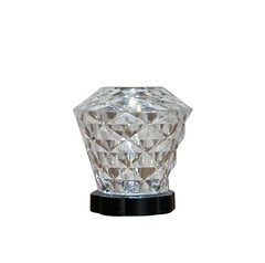 Kristall Akku Tischlampe 12 Glas USB