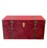 Truhe Bettbank bordeaux rot