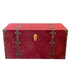 Truhe Bettbank bordeaux rot