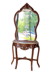 Barock Spiegel Konsole mit Marmorplatte