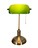 Banker Lampe grün bronce