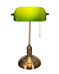 Banker Lampe grün bronce