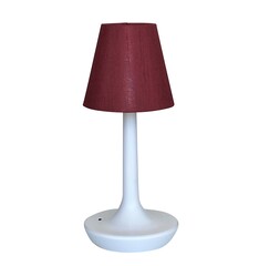 Akkuleuchte, Akku Tischlampe Lichtix weiss bordeaux