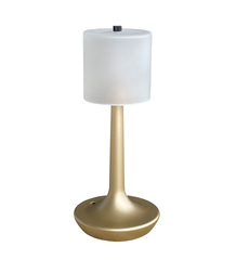 Akkuleuchte Lichtix Zylinder Glas gold
