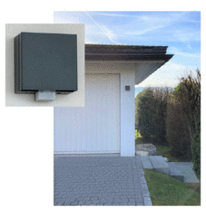 Sensorleuchte Würfel Cube schwarz