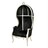Barocksessel Canopy silber schwarz Samt