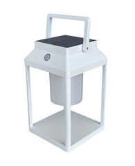 Akku Solar Laterne weiss