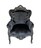 Barock Sessel schwarz/schwarz Samt
