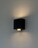 Sensorleuchte Würfel anthrazit schwarz mit Licht