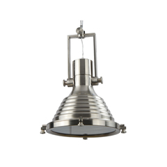 Pendelleuchte, Hängelampe, Deckenleuchte Vintage Silber, Aluminium