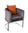 Sessel Lounge Chrom Vintage Grau Ocker