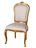 Liquidation! Louis XV Cube Stuhl gold/weiss Mahagoni