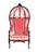 Barock Sessel Canopy schwarz pink