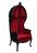 Liquidation! Sessel Canopy schwarz/bordeaux samt