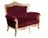 Barock Sofa Grande 2 Sitzer gold/bordeaux