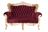 Barock Sofa Grande 2 Sitzer gold/bordeaux