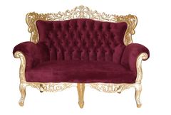 Barock Sofa Grande 2 Sitzer gold/bordeaux