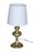 Tischlampe gold weiss