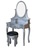 Schminktisch Mahagoni mit Hocker silber 