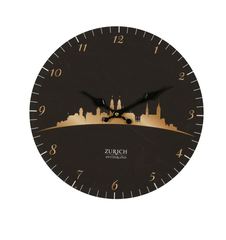 Wanduhr Zürich in Gold LIQUIDATION
