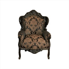 Barocksessel schwarz/schwarz gemustert