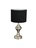 Tischlampe Schirm schwarz Sockel silber